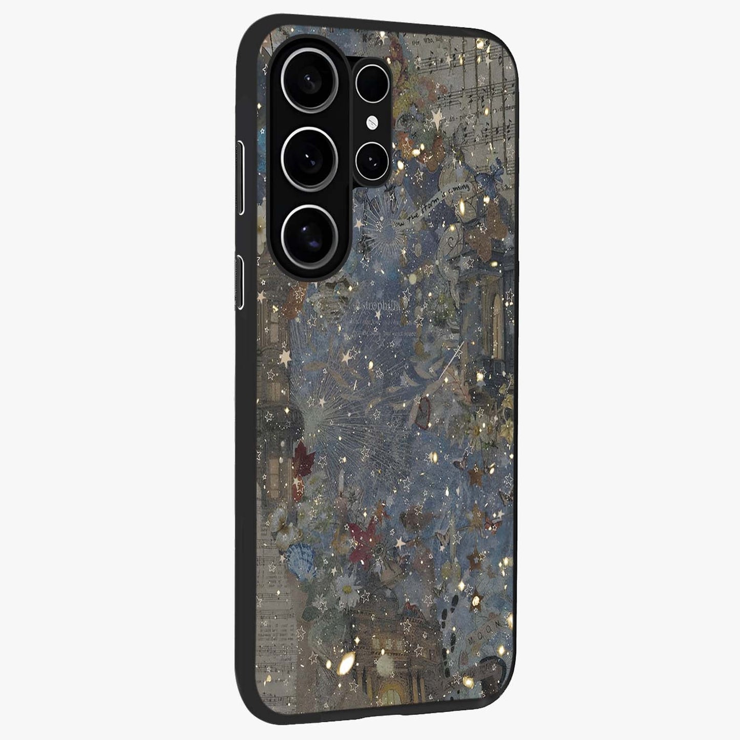 Aesthetic Astrolophia Glass Case upright view showcasing soft aesthetic theme with stylish modern look.