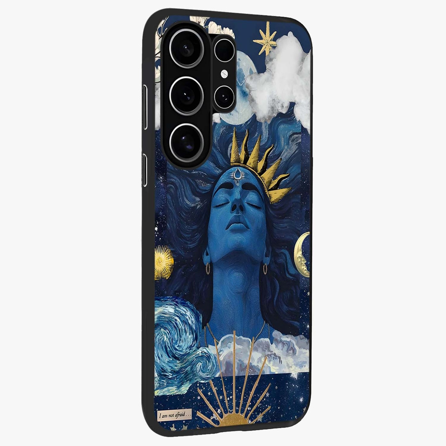 Aesthetic Lord Shiva Glass Case upright view showcasing powerful Lord Shiva artwork with devotional theme.