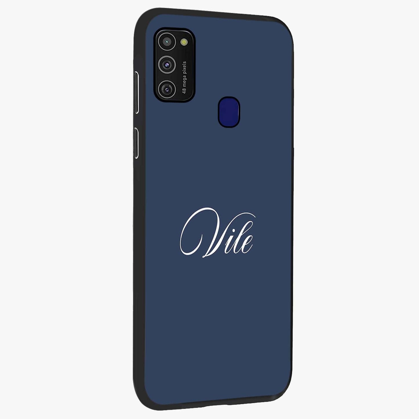 Blue Vintage Floral Pattern Glass Case displayed in angled mockup highlighting classic blue floral pattern and retro aesthetic design.