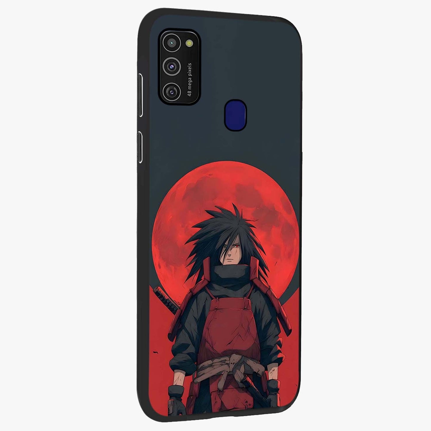 Crimson Moon Warlord Glass Case upright view showcasing powerful warlord artwork with dark celestial theme.