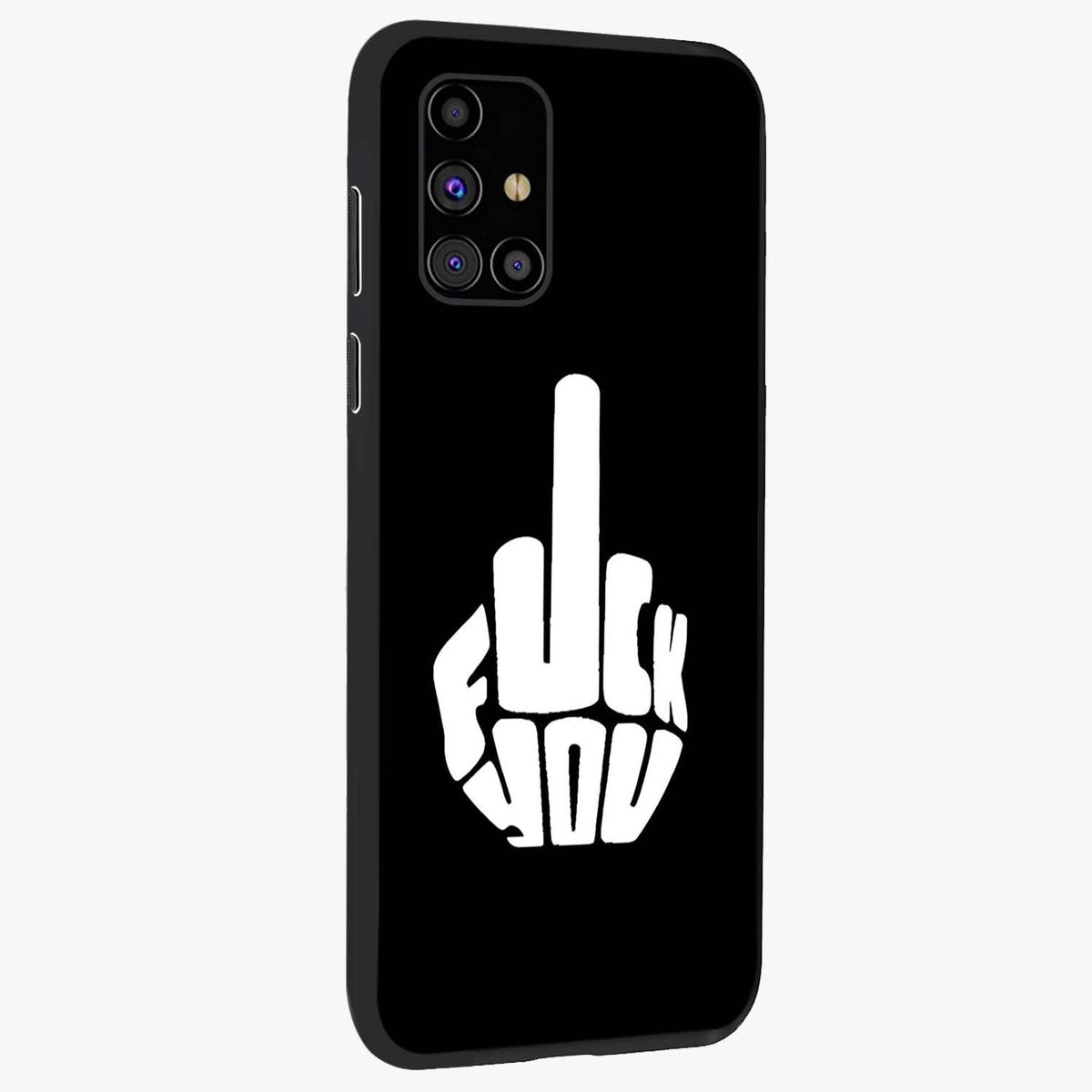 Rebel Mode On Glass Case upright view showcasing striking statement artwork with bold rebellious theme.