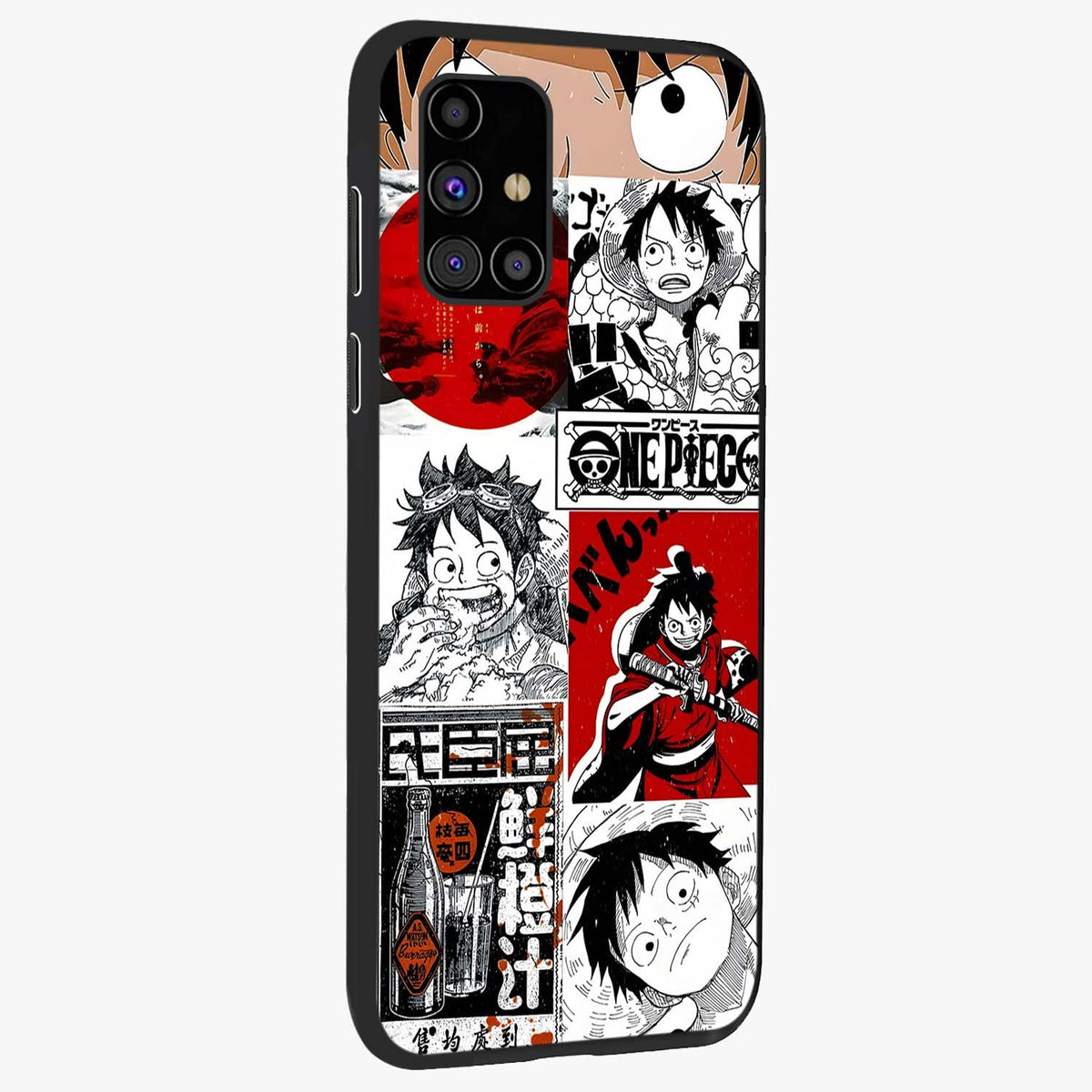 Strawhat Chaos Panels Glass Case upright view showcasing energetic anime artwork with bold adventure theme.