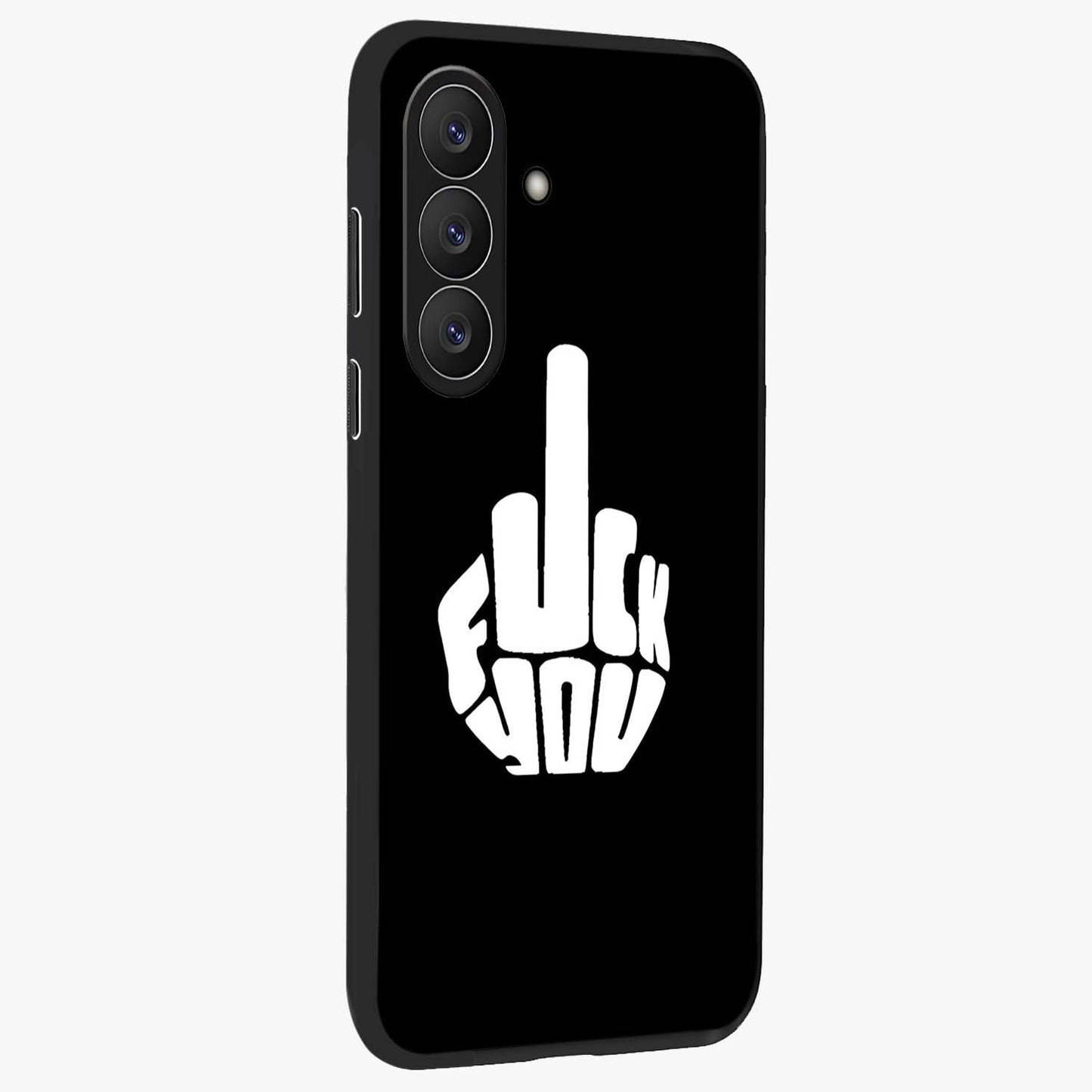 Rebel Mode On Glass Case upright view showcasing striking statement artwork with bold rebellious theme.