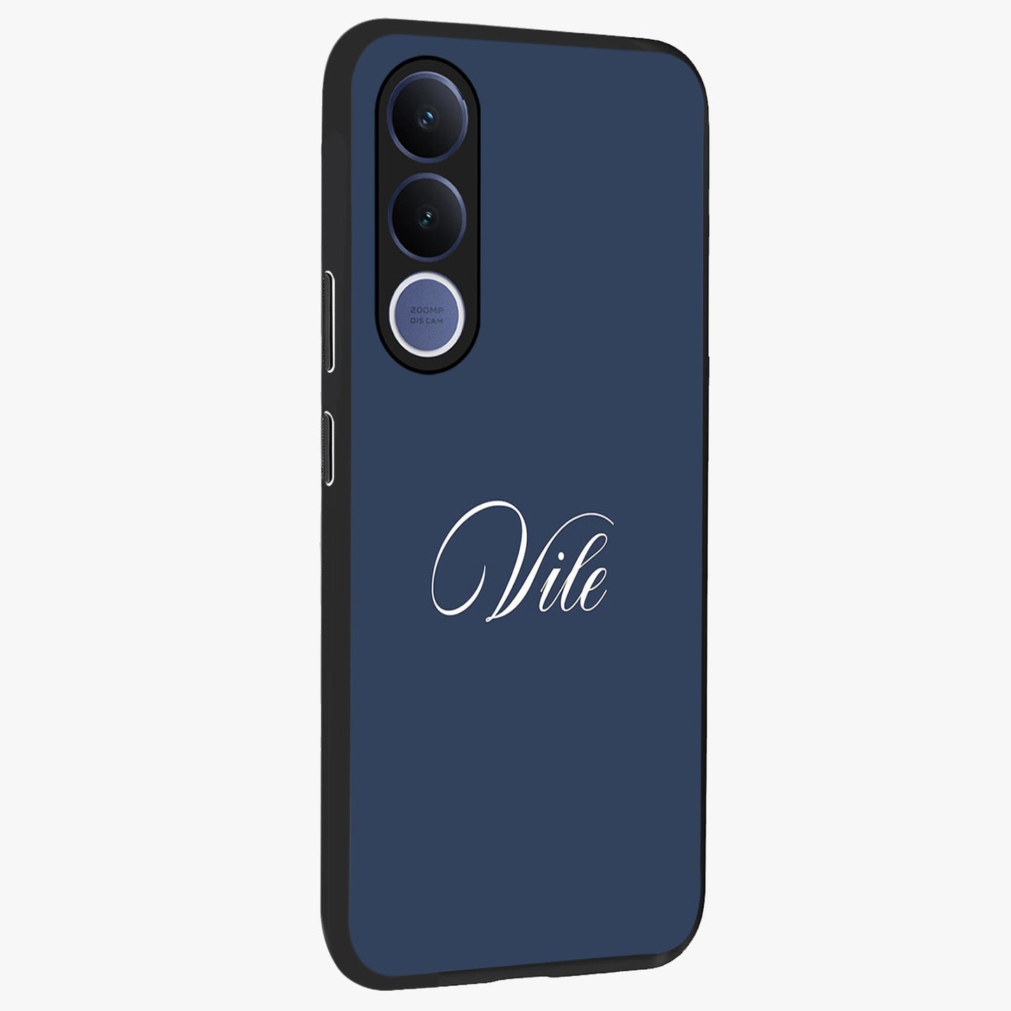 Blue Vintage Floral Pattern Glass Case displayed in angled mockup highlighting classic blue floral pattern and retro aesthetic design.