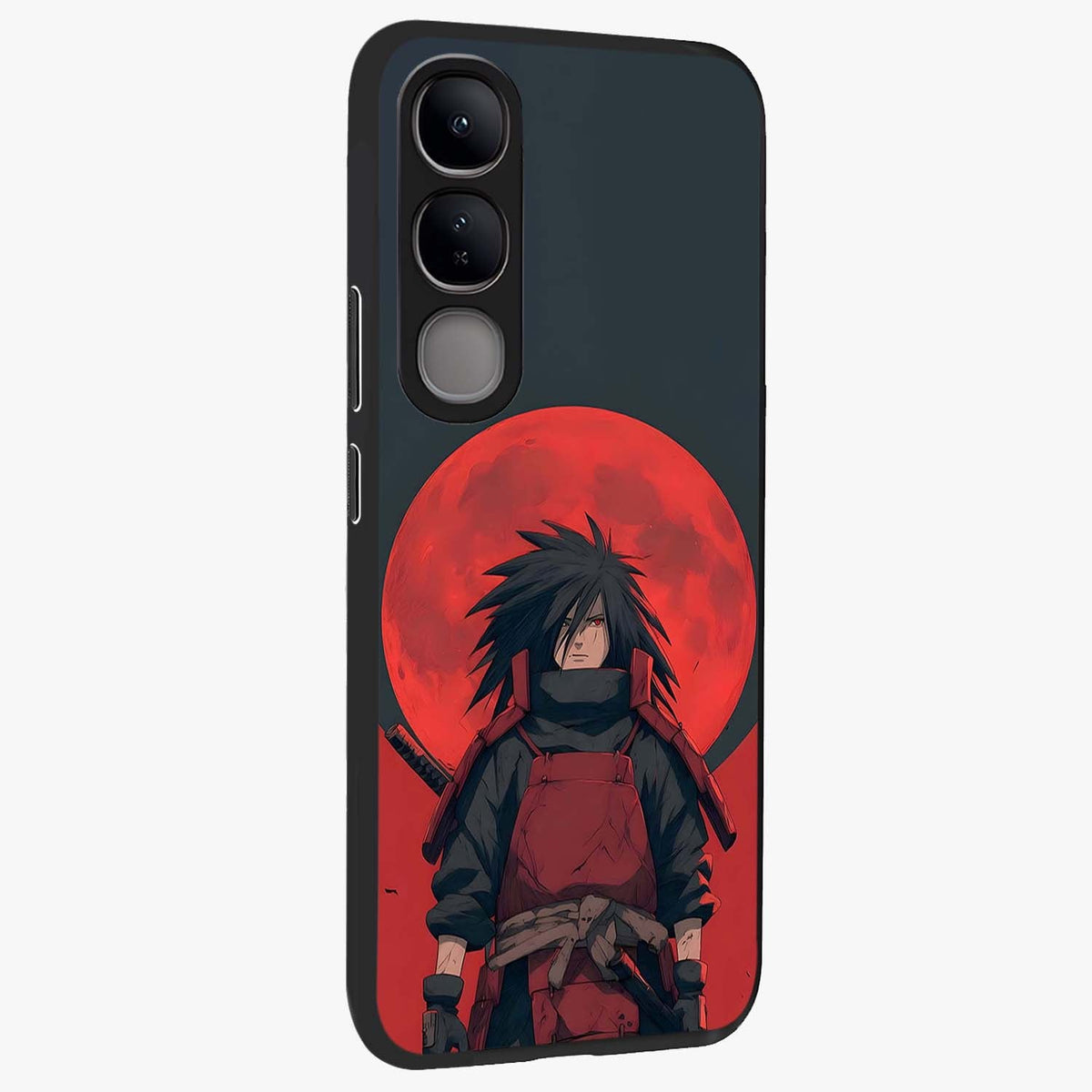 Crimson Moon Warlord Glass Case upright view showcasing powerful warlord artwork with dark celestial theme.