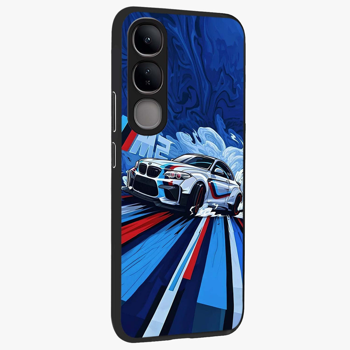 Drift Power Rush Glass Case upright view showcasing high speed racing artwork with bold automotive theme.