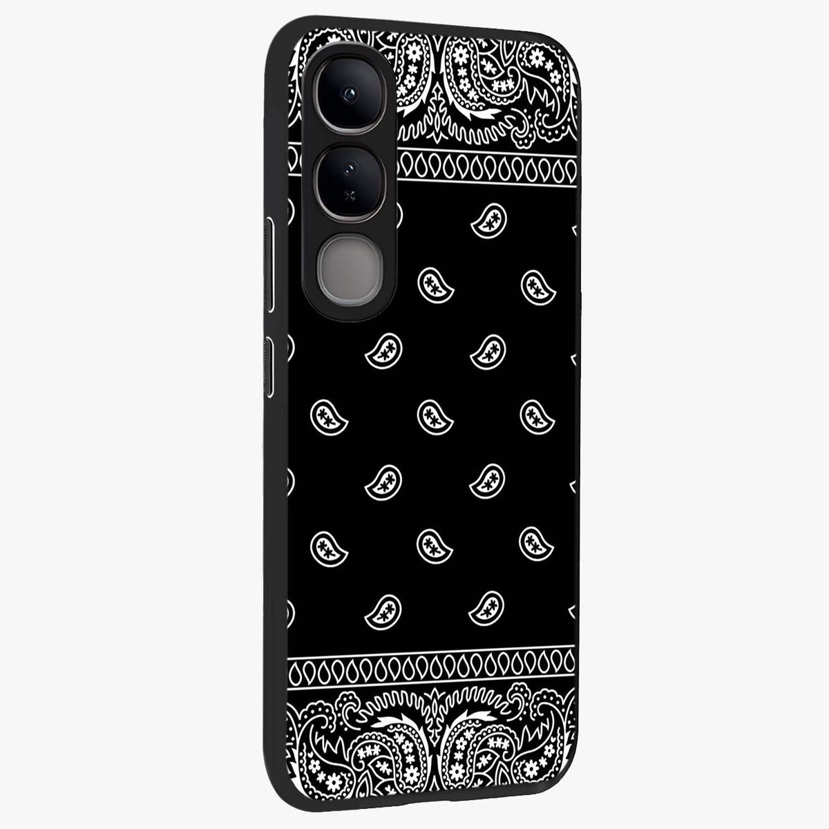 Retro Rebel Threads Glass Case upright view showcasing stylish vintage artwork with bold retro theme.