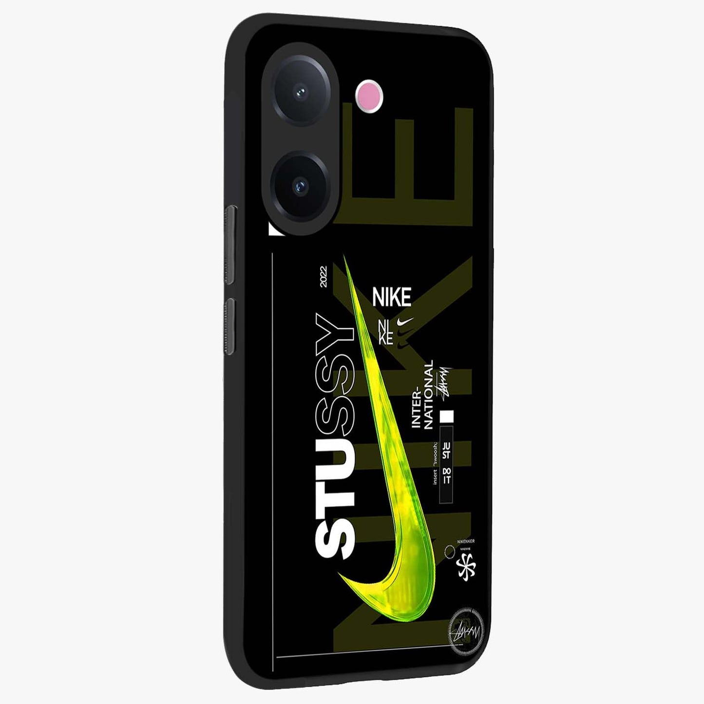 Neon Street Edition Glass Case upright view showcasing colorful neon artwork with modern street culture theme.