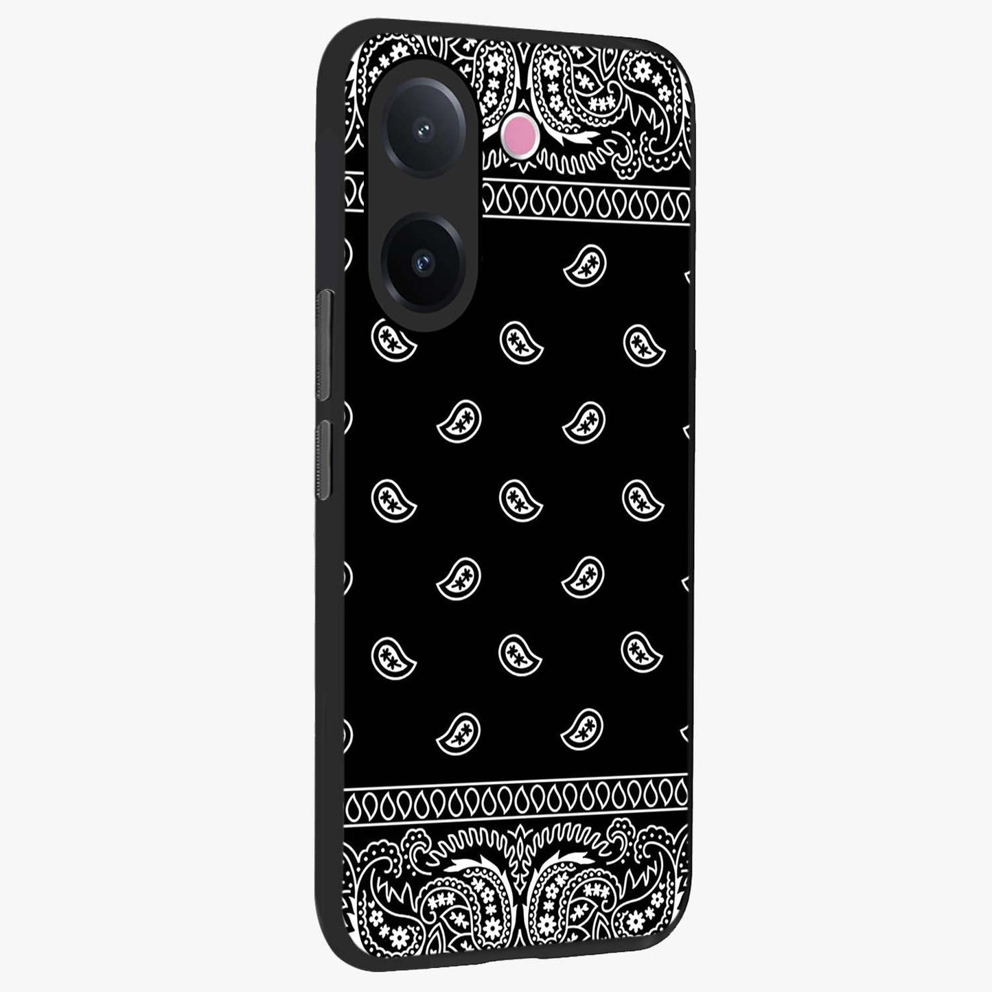 Retro Rebel Threads Glass Case upright view showcasing stylish vintage artwork with bold retro theme.