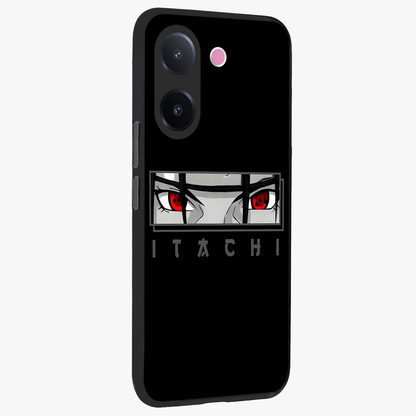 Scarlet Gaze Dominance Glass Case upright view showcasing powerful dramatic artwork with dominant artistic theme.