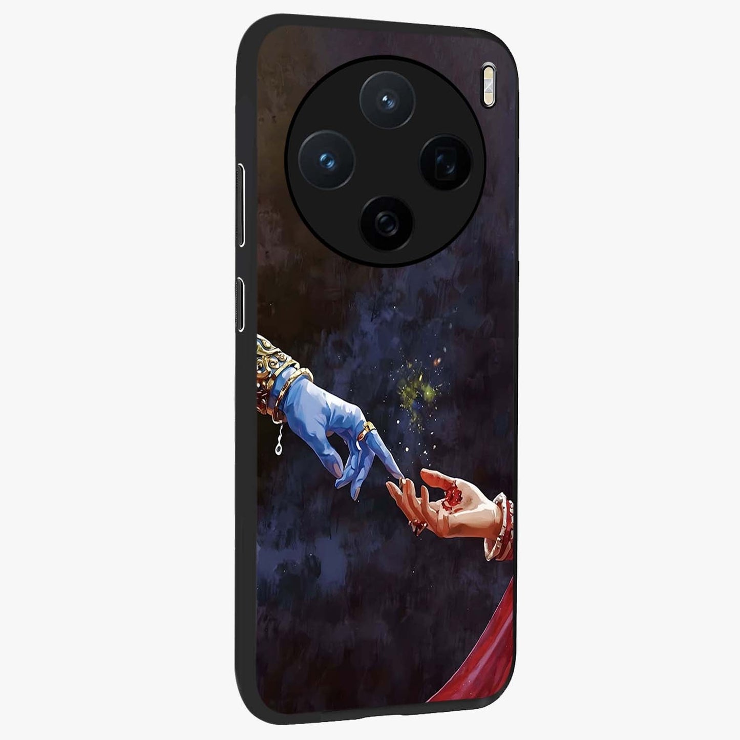 Divine Touch Eternal Glass Case upright view showcasing peaceful spiritual artwork with eternal divine theme.