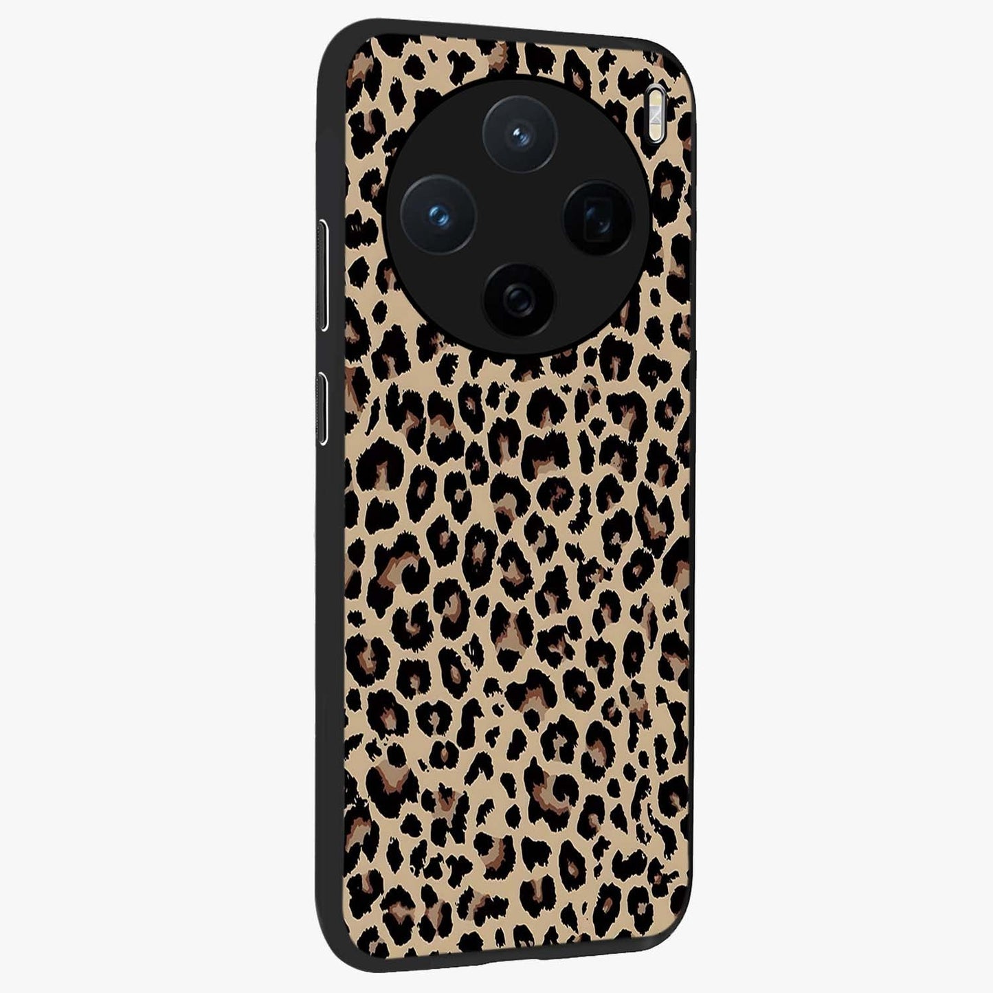 Savage Chic Pattern Glass Case upright view showcasing trendy decorative artwork with edgy fashion theme.