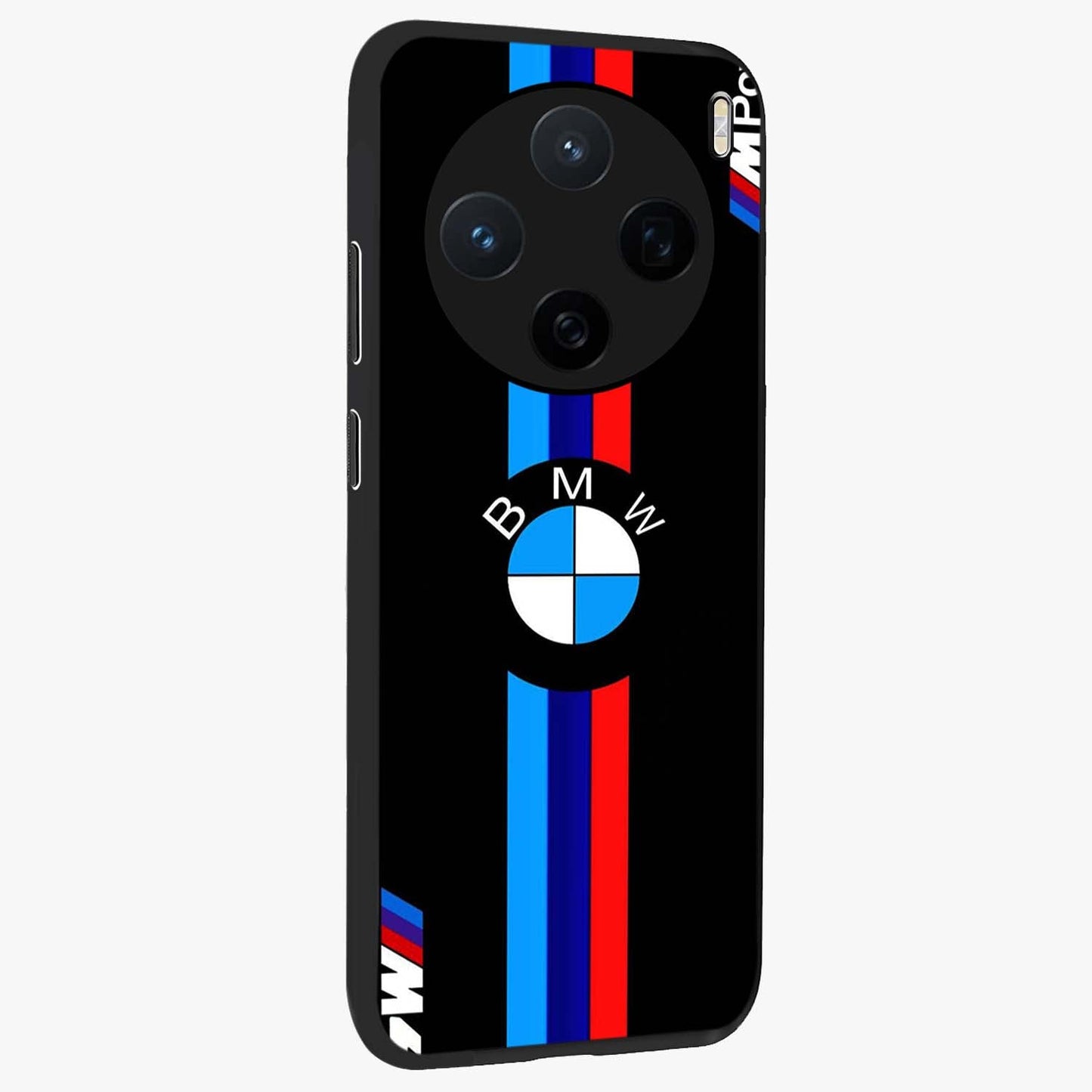 Turbo BMW Beast Glass Case upright view showcasing powerful car artwork with modern motorsport theme.