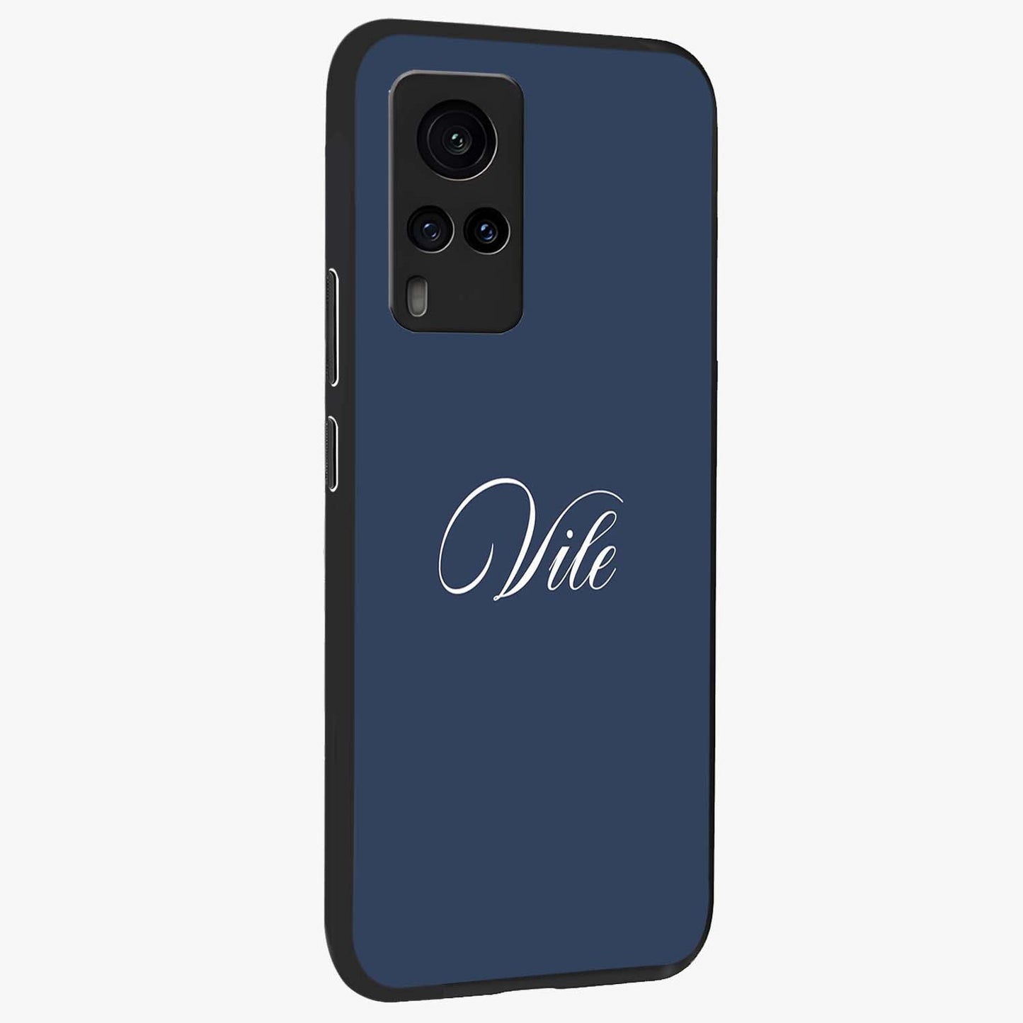 Blue Vintage Floral Pattern Glass Case displayed in angled mockup highlighting classic blue floral pattern and retro aesthetic design.