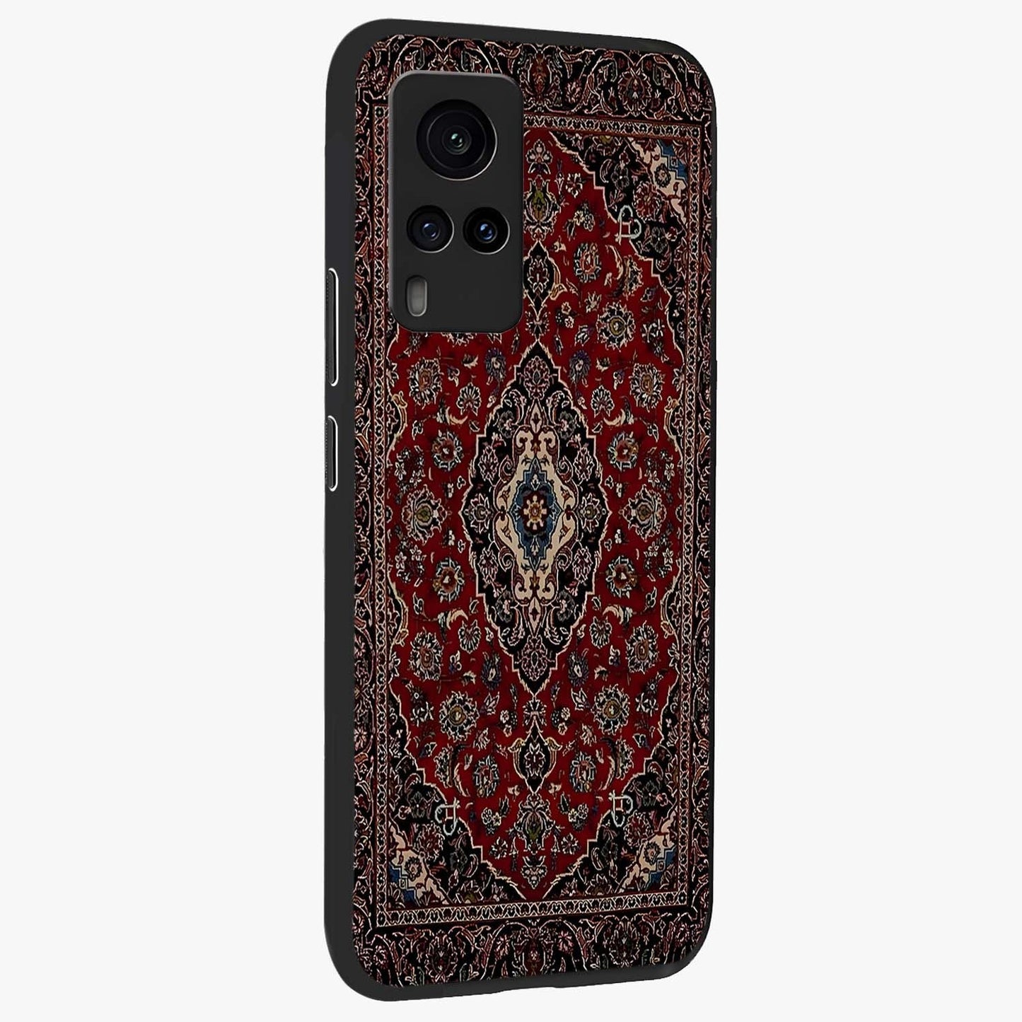 Heritage Carpet Royale Glass Case upright view showcasing detailed ornamental artwork with luxurious traditional theme.