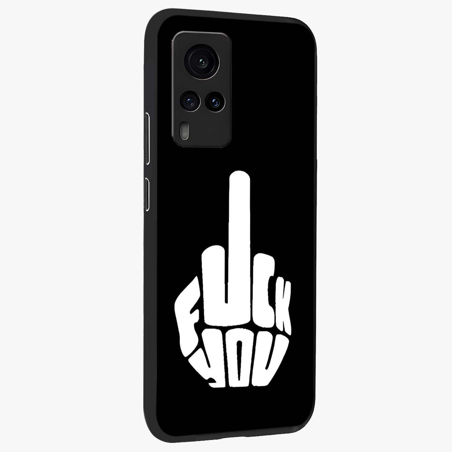 Rebel Mode On Glass Case upright view showcasing striking statement artwork with bold rebellious theme.