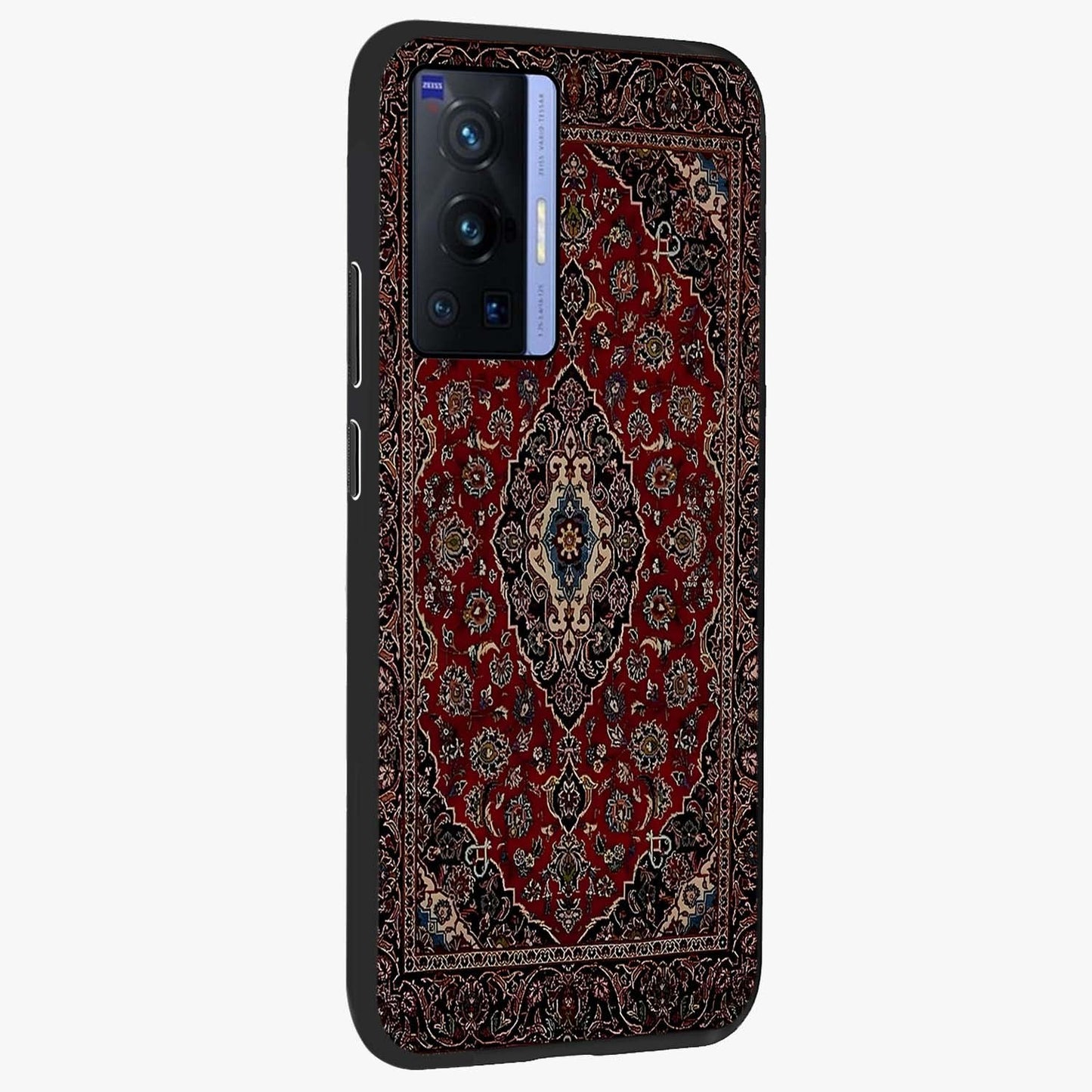 Heritage Carpet Royale Glass Case upright view showcasing detailed ornamental artwork with luxurious traditional theme.