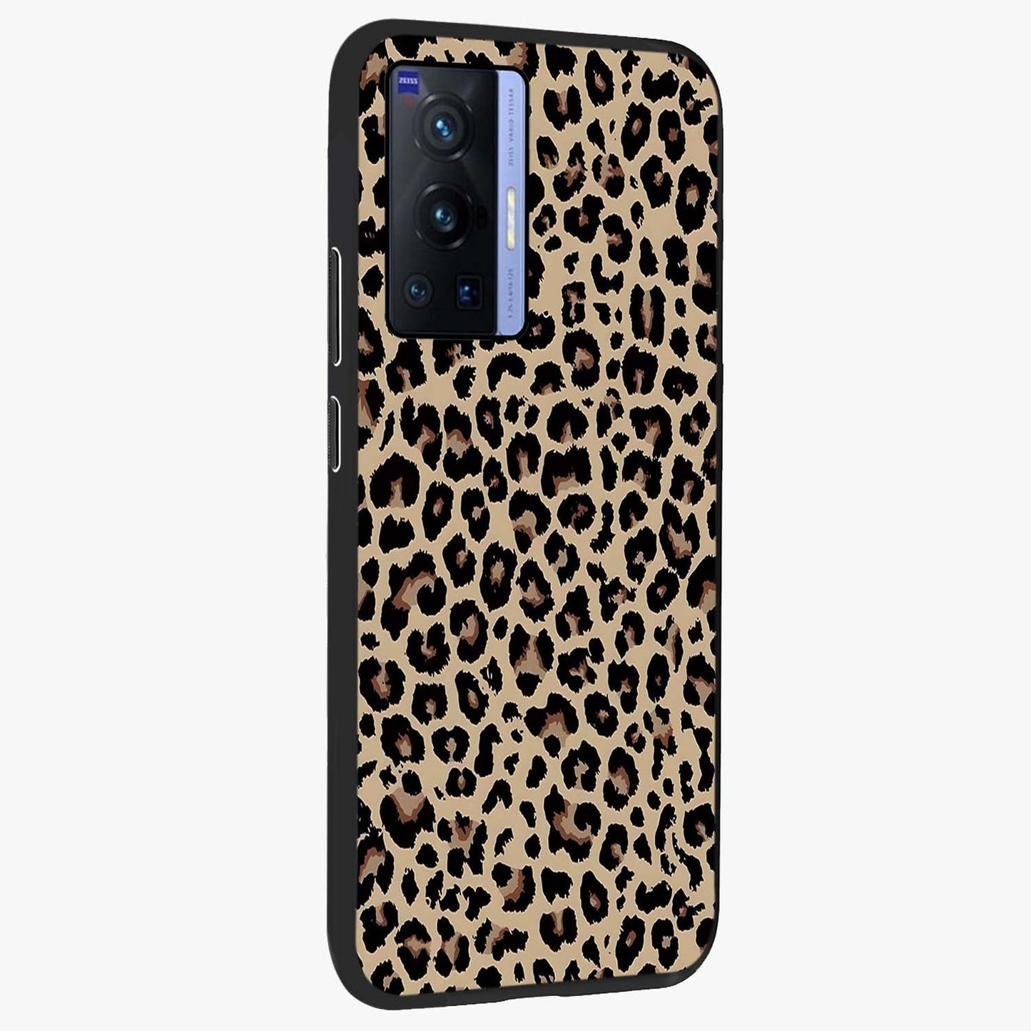 Savage Chic Pattern Glass Case upright view showcasing trendy decorative artwork with edgy fashion theme.