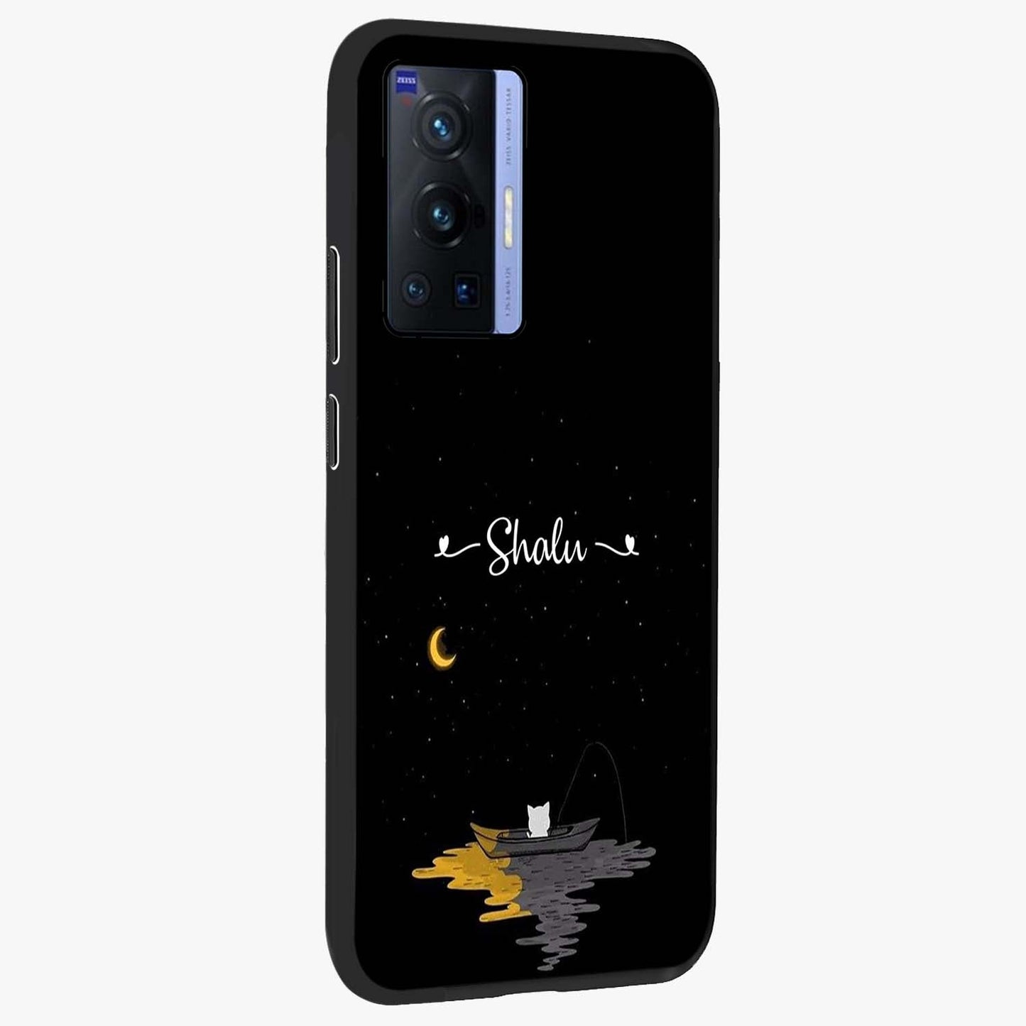 Silent Night Row Glass Case upright view showcasing tranquil night artwork with serene landscape theme.