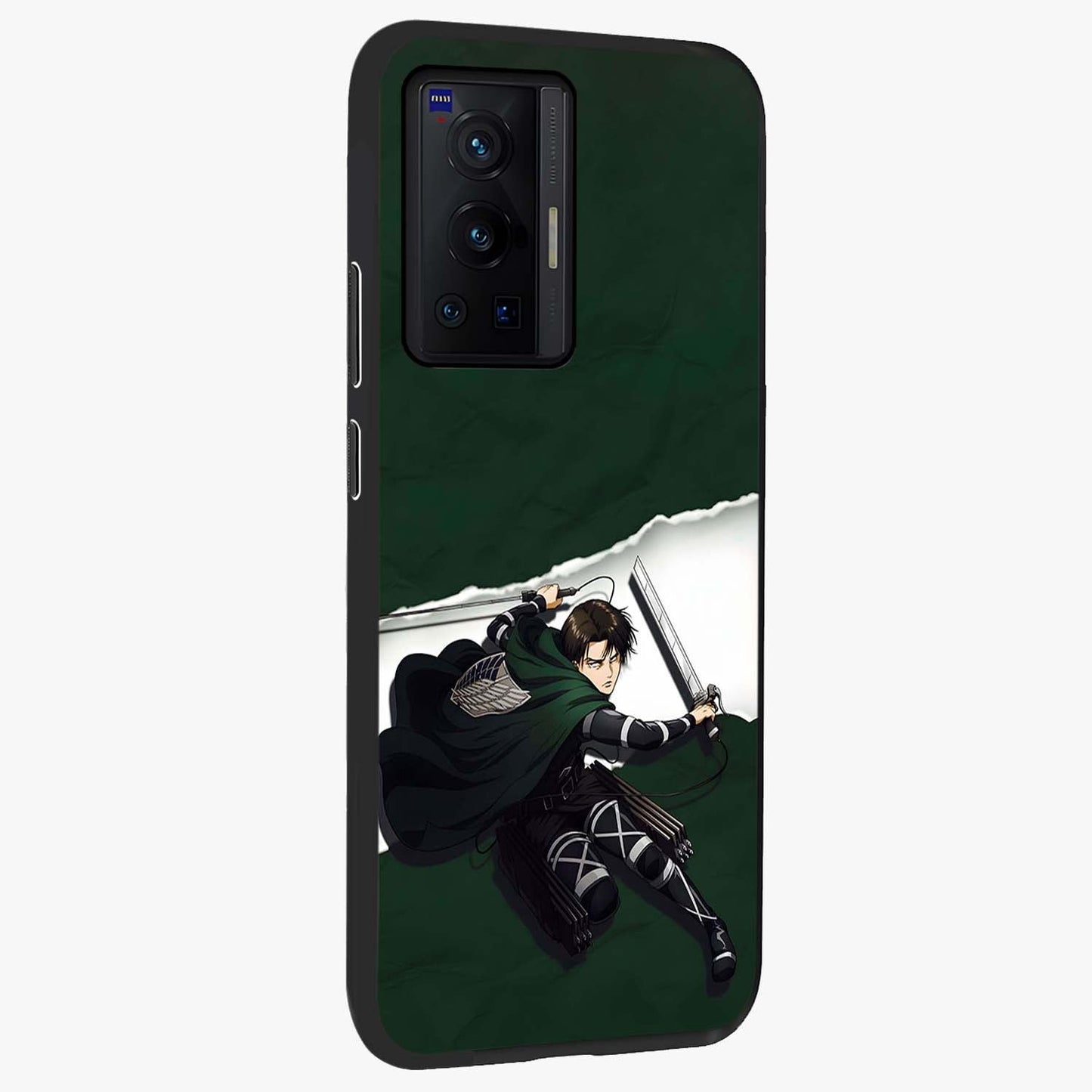 Emerald War Vanguard Glass Case upright view showcasing dramatic warrior artwork with bold fantasy theme.