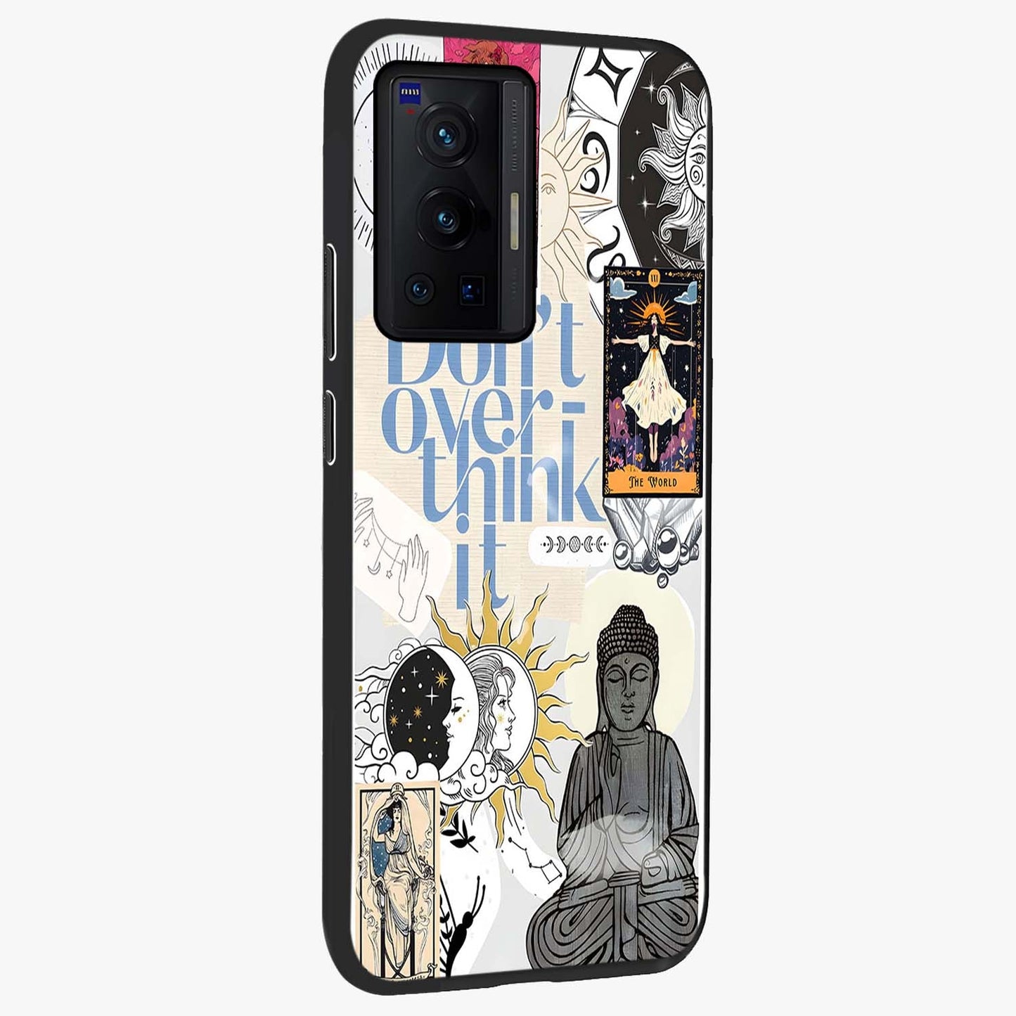 Ethereal Thoughts Glass Case upright view showcasing delicate artistic composition with peaceful dreamy theme.