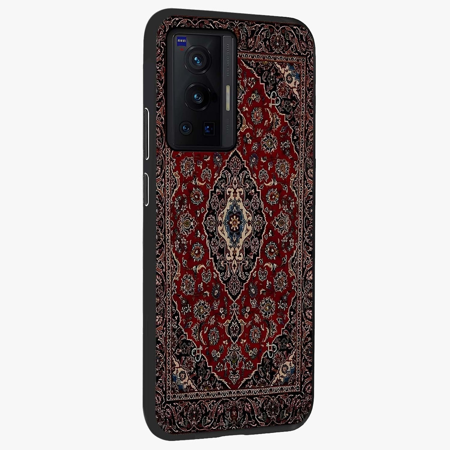 Heritage Carpet Royale Glass Case upright view showcasing detailed ornamental artwork with luxurious traditional theme.