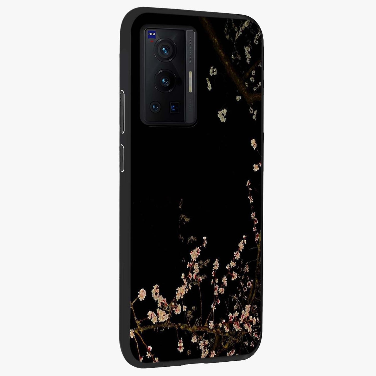 Petal Moon Light With Custom Name Glass Case upright view showcasing elegant floral moon artwork with personalized aesthetic.