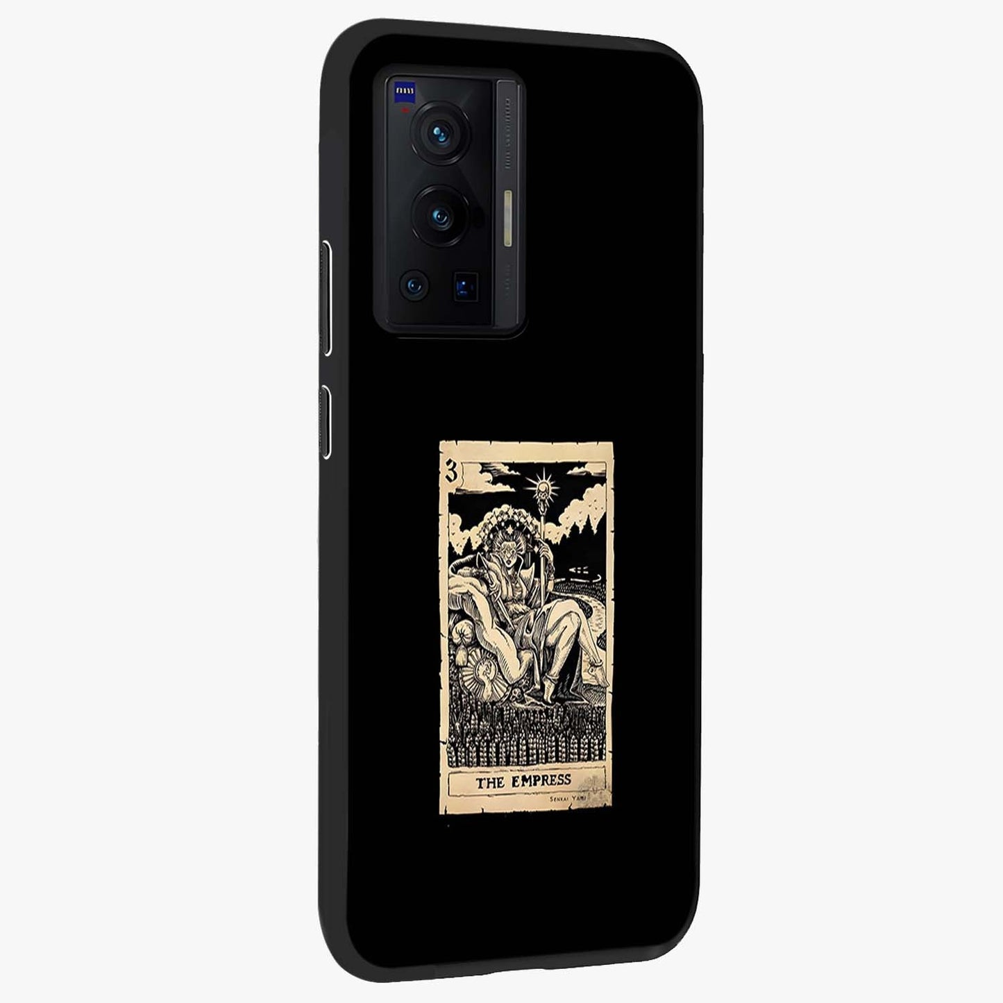 The Empress Glass Case upright view showcasing powerful empress themed artwork with luxurious artistic theme.
