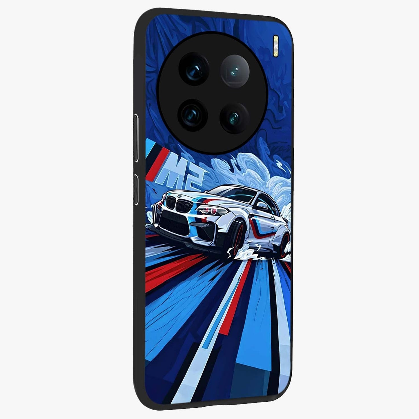 Drift Power Rush Glass Case upright view showcasing high speed racing artwork with bold automotive theme.