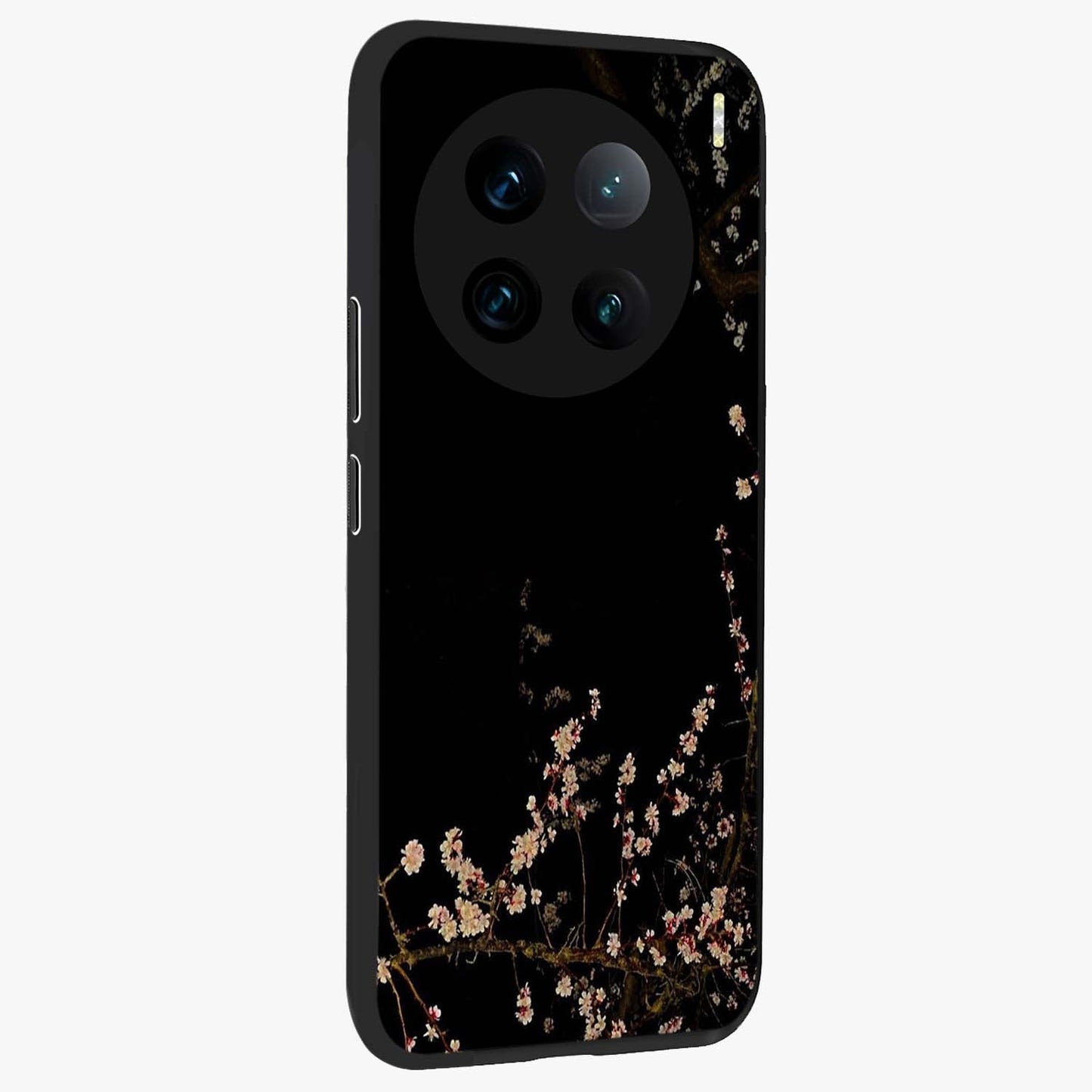 Petal Moon Light With Custom Name Glass Case upright view showcasing elegant floral moon artwork with personalized aesthetic.