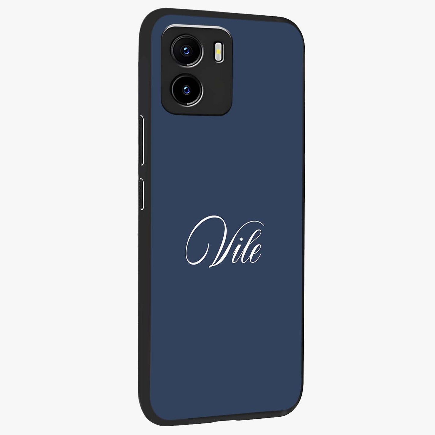 Blue Vintage Floral Pattern Glass Case displayed in angled mockup highlighting classic blue floral pattern and retro aesthetic design.