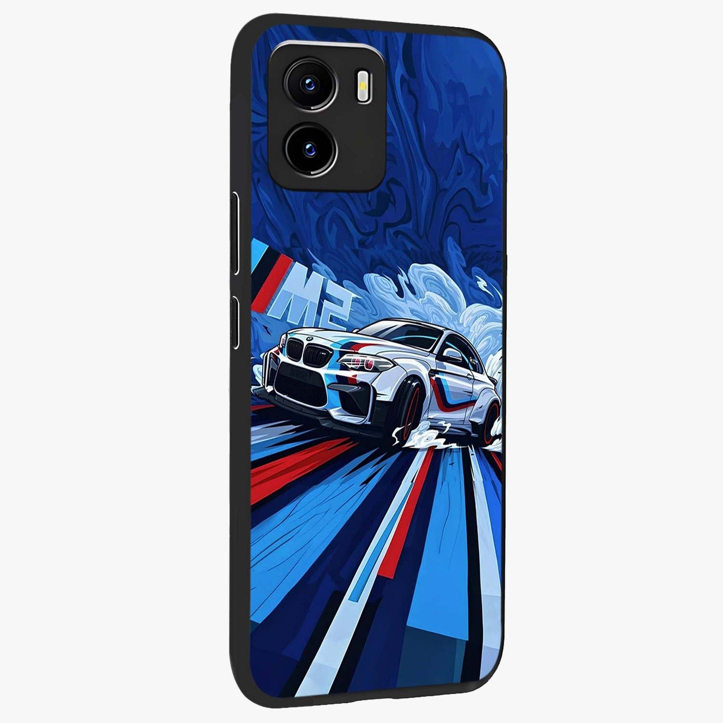 Drift Power Rush Glass Case upright view showcasing high speed racing artwork with bold automotive theme.