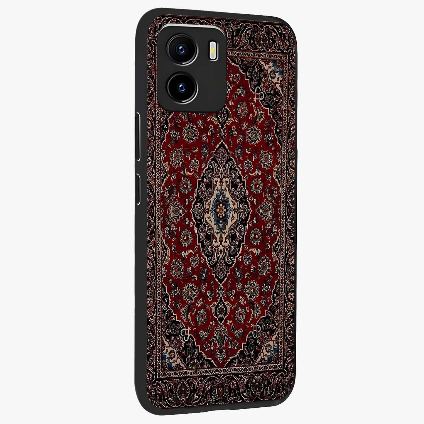 Heritage Carpet Royale Glass Case upright view showcasing detailed ornamental artwork with luxurious traditional theme.