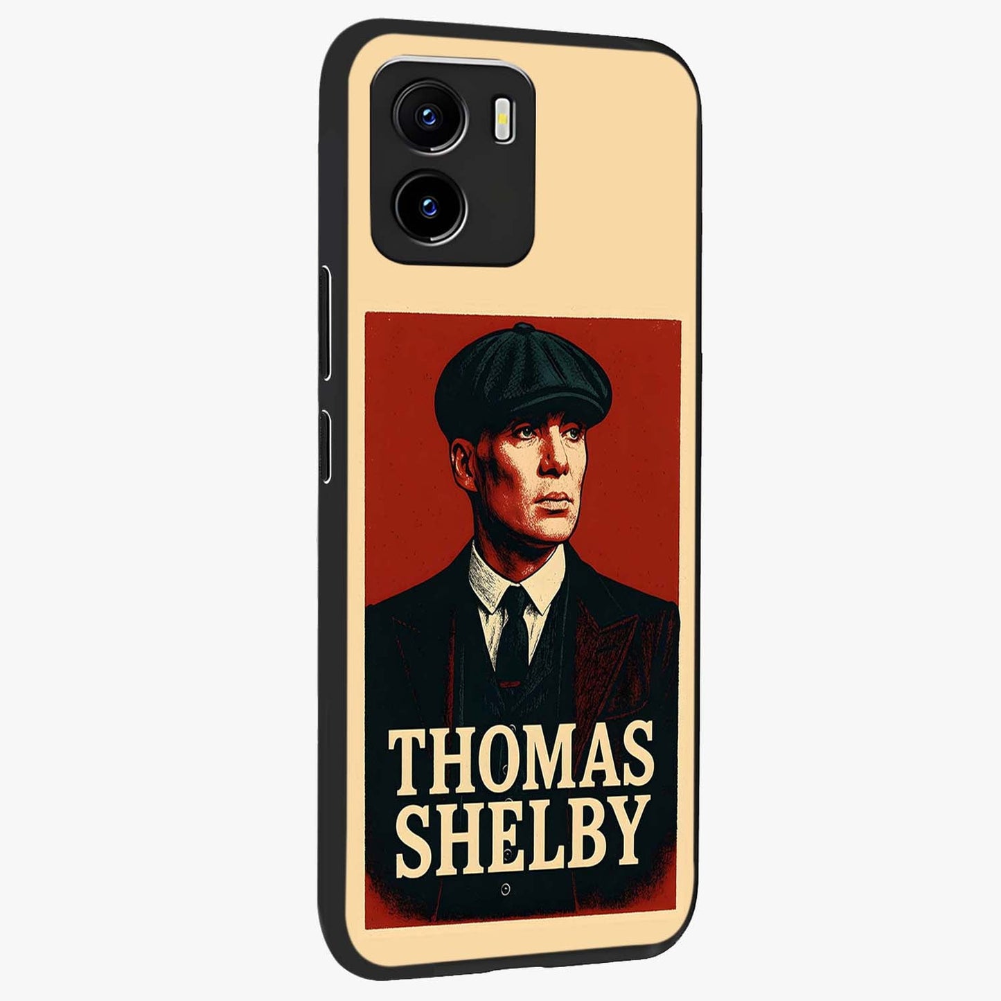 Vintage Mafia Authority Glass Case upright view showcasing dramatic vintage artwork with iconic authority theme.
