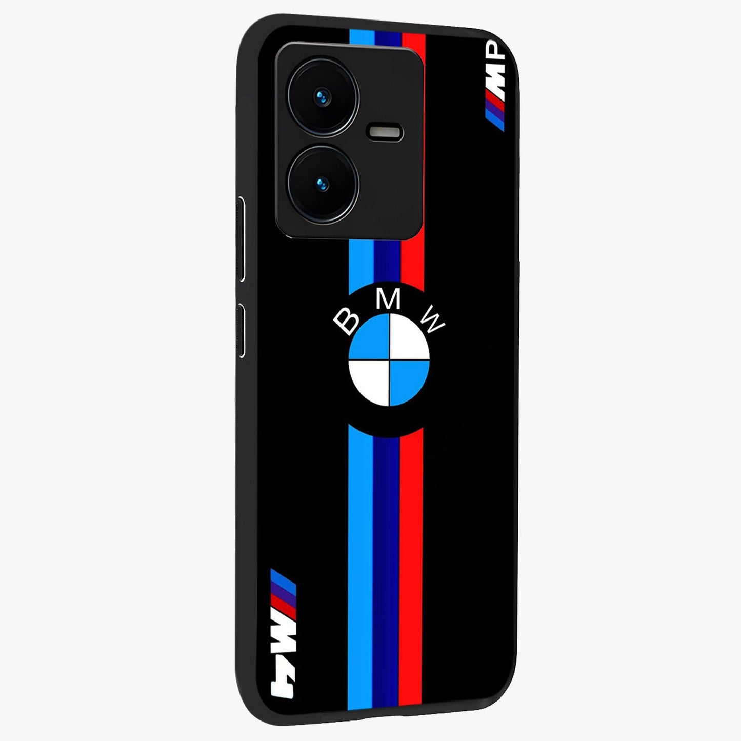 Turbo BMW Beast Glass Case upright view showcasing powerful car artwork with modern motorsport theme.