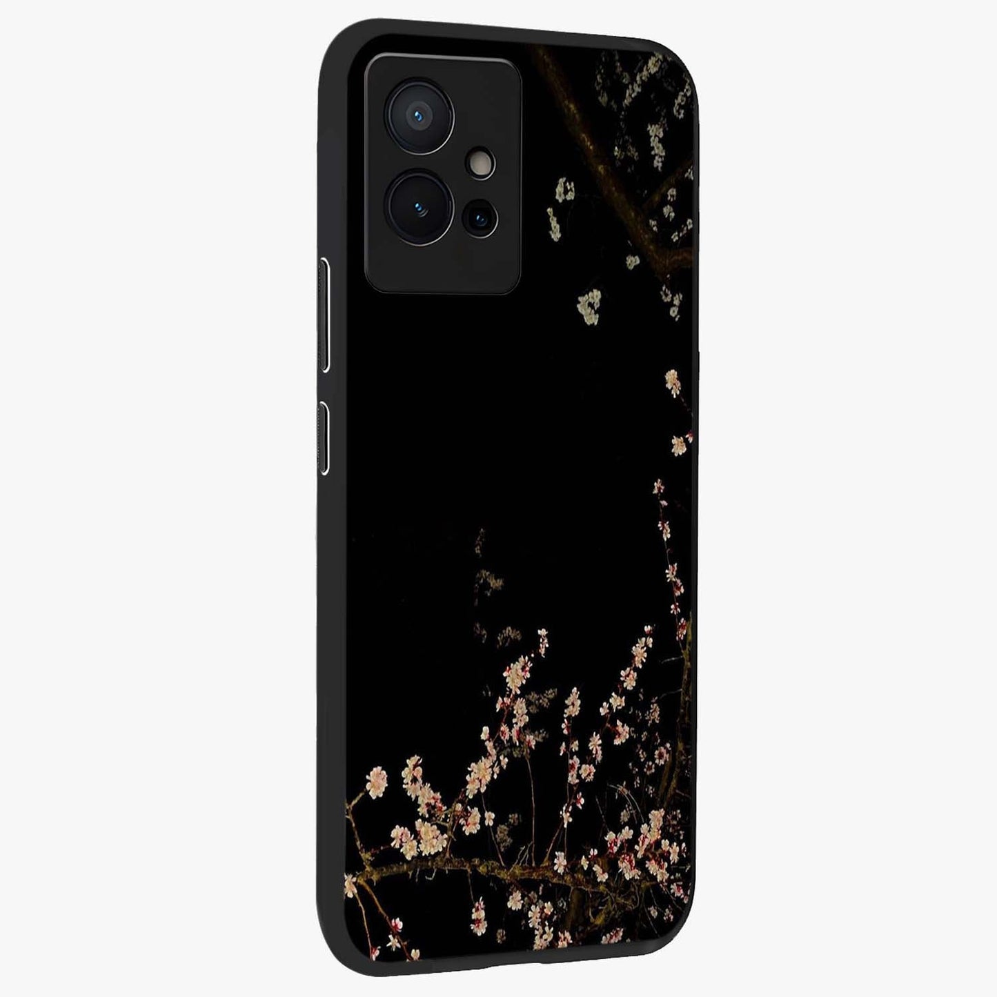 Petal Moon Light With Custom Name Glass Case upright view showcasing elegant floral moon artwork with personalized aesthetic.