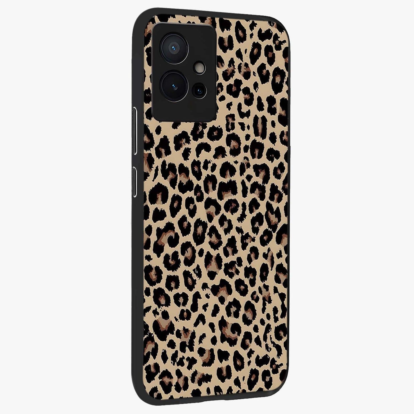 Savage Chic Pattern Glass Case upright view showcasing trendy decorative artwork with edgy fashion theme.