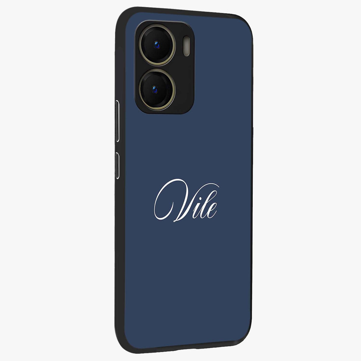 Blue Vintage Floral Pattern Glass Case displayed in angled mockup highlighting classic blue floral pattern and retro aesthetic design.