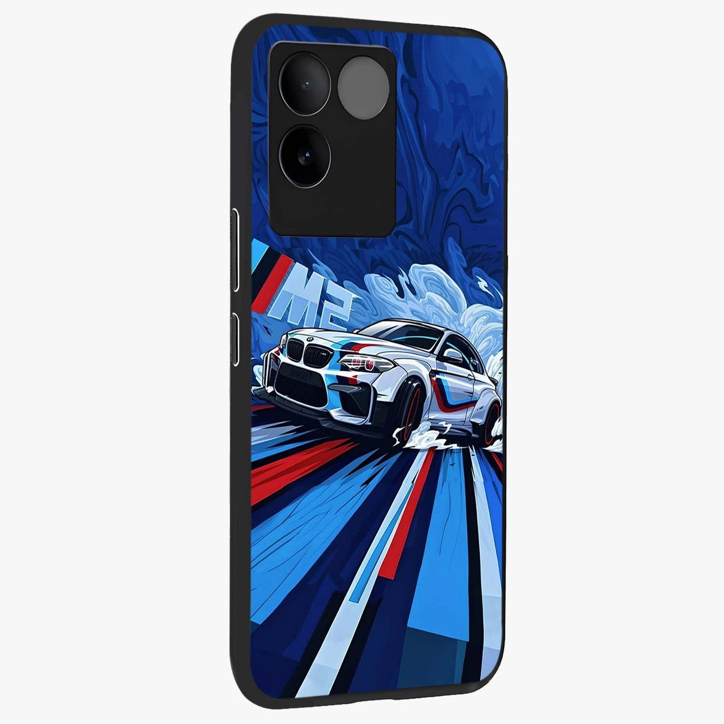 Drift Power Rush Glass Case upright view showcasing high speed racing artwork with bold automotive theme.