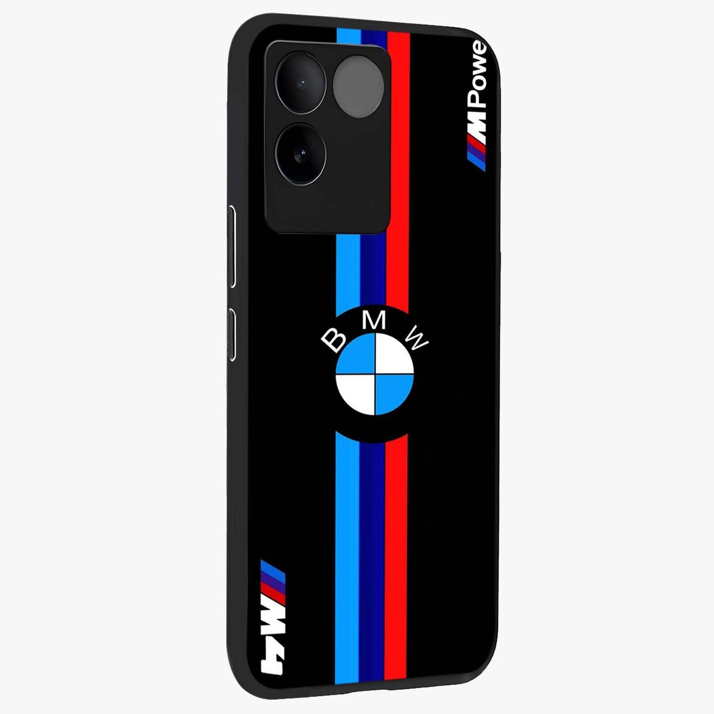 Turbo BMW Beast Glass Case upright view showcasing powerful car artwork with modern motorsport theme.