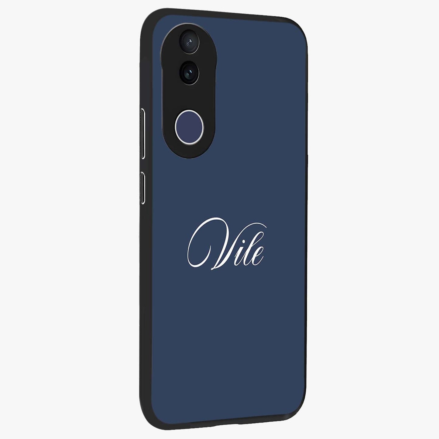 Blue Vintage Floral Pattern Glass Case displayed in angled mockup highlighting classic blue floral pattern and retro aesthetic design.