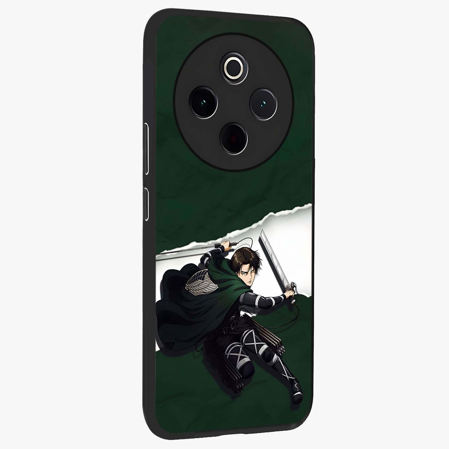 Emerald War Vanguard Glass Case upright view showcasing dramatic warrior artwork with bold fantasy theme.
