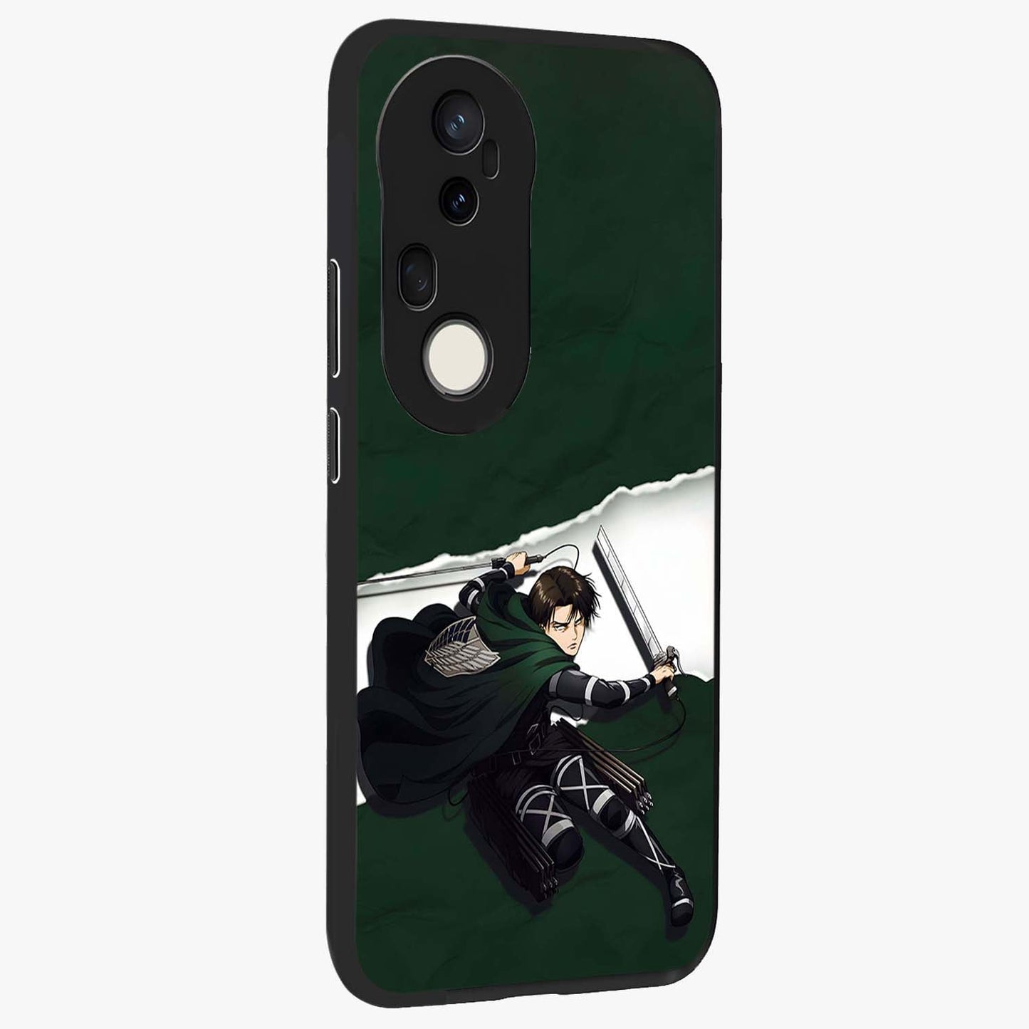 Emerald War Vanguard Glass Case upright view showcasing dramatic warrior artwork with bold fantasy theme.