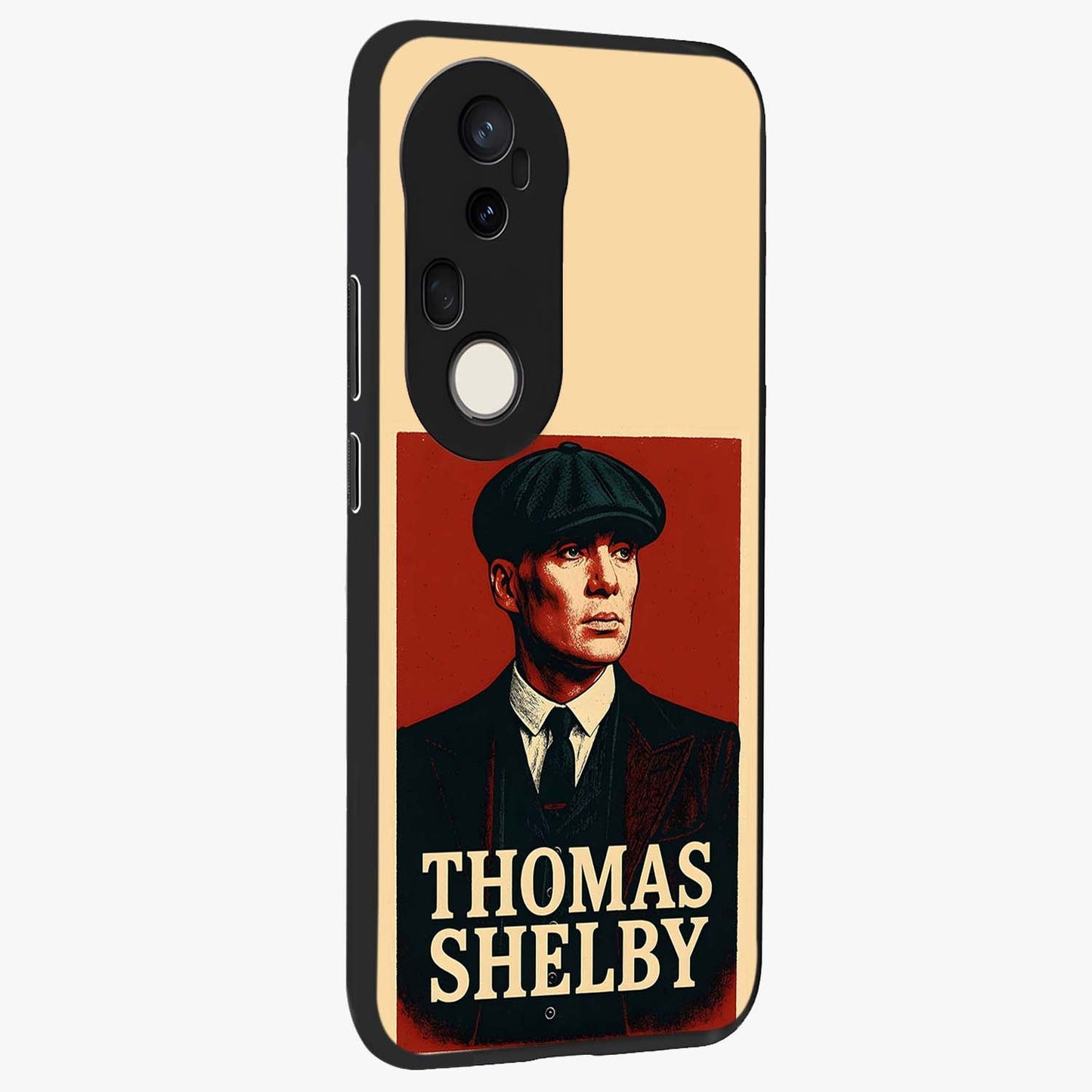 Vintage Mafia Authority Glass Case upright view showcasing dramatic vintage artwork with iconic authority theme.