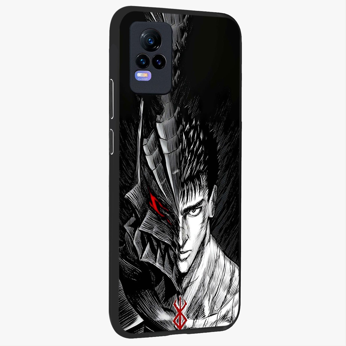 Berserker Blood Oath Glass Case upright view showcasing intense warrior aesthetic with dramatic artistic style.