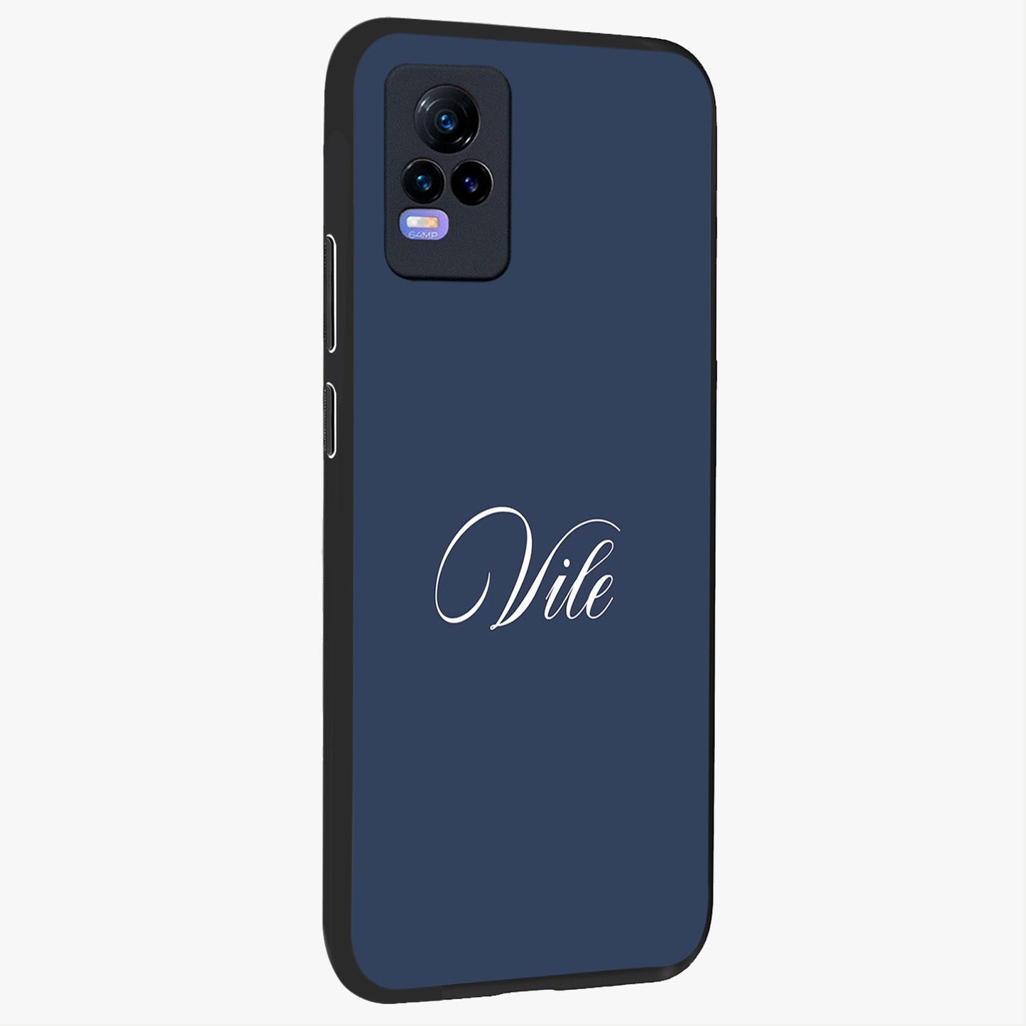 Blue Vintage Floral Pattern Glass Case displayed in angled mockup highlighting classic blue floral pattern and retro aesthetic design.