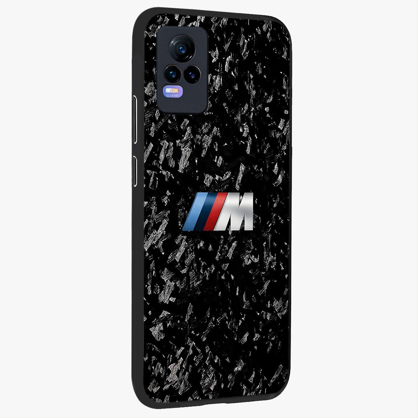 Carbon Speed Mark Glass Case upright view showcasing modern carbon speed graphic with bold automotive theme.