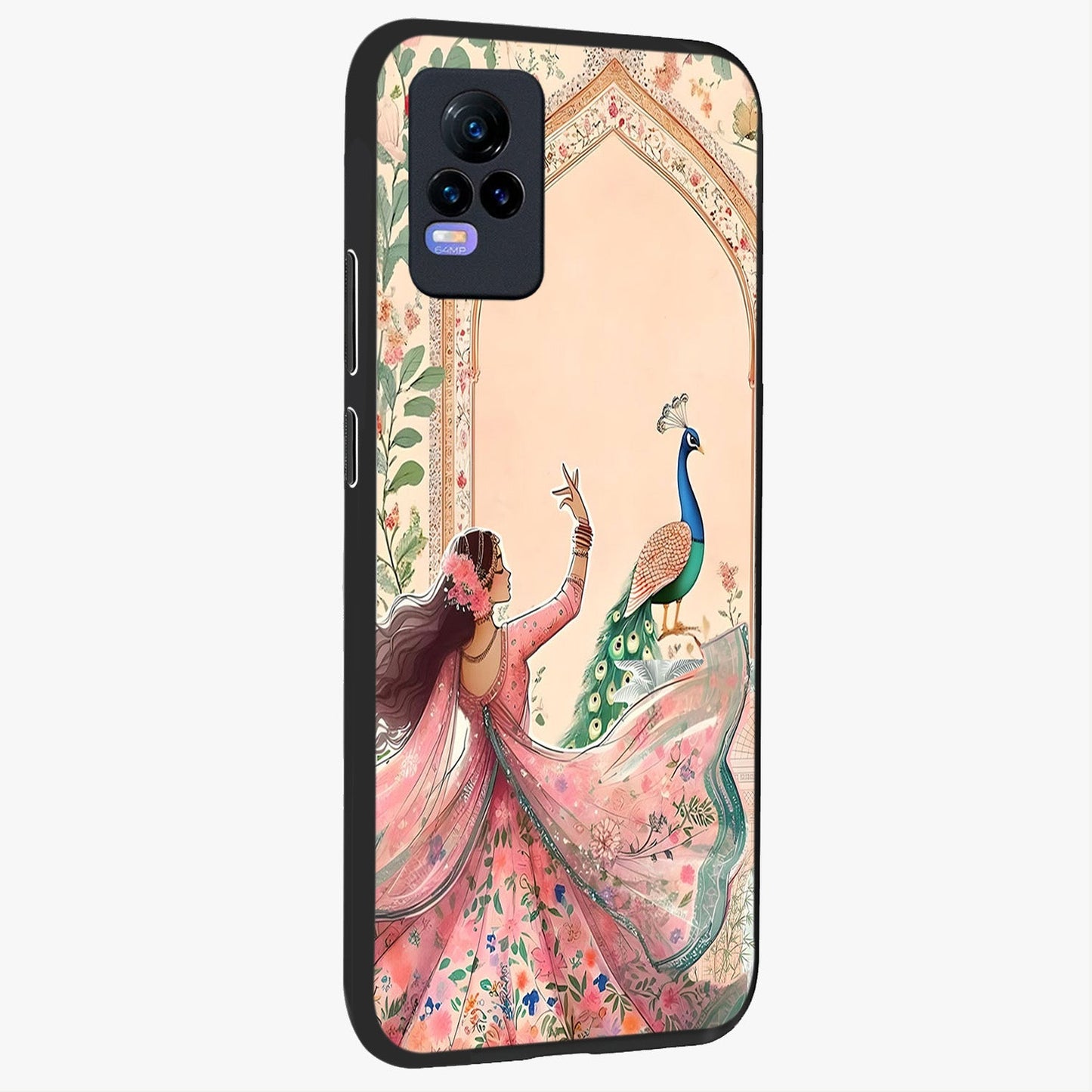 Royal Grace Muse Glass Case upright view showcasing stylish artistic artwork with sophisticated royal theme.