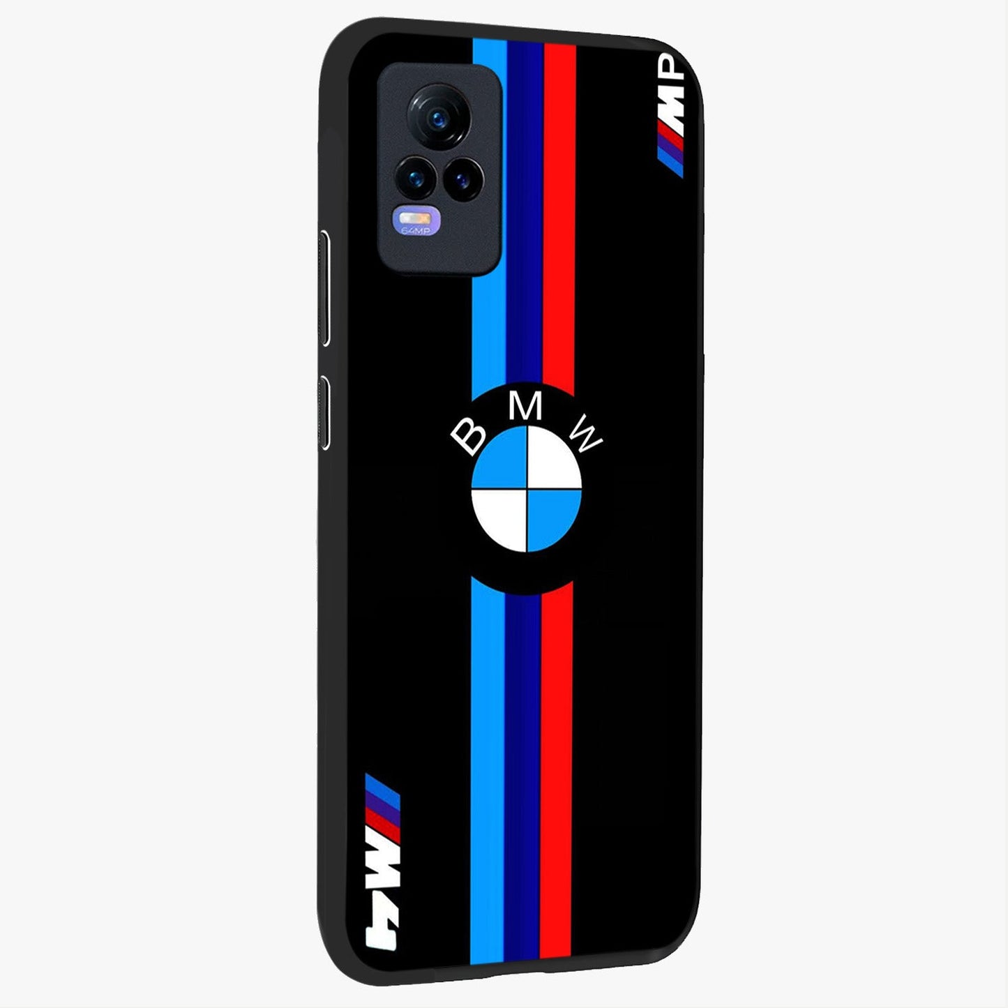 Turbo BMW Beast Glass Case upright view showcasing powerful car artwork with modern motorsport theme.