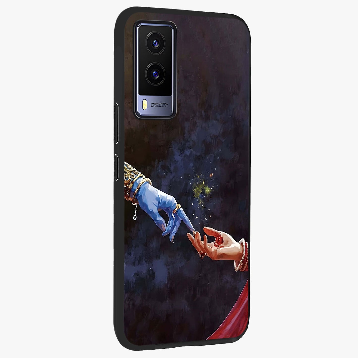 Divine Touch Eternal Glass Case upright view showcasing peaceful spiritual artwork with eternal divine theme.